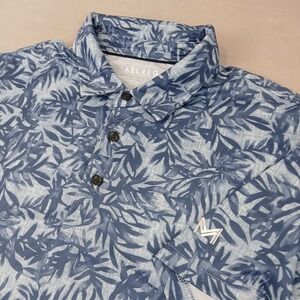 Maelreg Performance‎ Medium Mens Polo Shirt Golf Floral Stretch 21x28